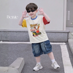 Quần short quần jean túi hộp Teacher cho bé trai đi chơi đi học size 9kg tới 28kg BERNIE KIDS H1025B61ĐQ 