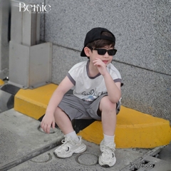 Set bộ tanktop áo thun họa tiết Poppy năng động kèm quần short cho bé trai  size 9 đến 25kg BERNIE T1125B06