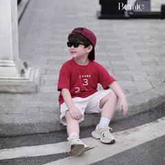 Set bộ thể thao Football cho bé trai áo tay ngắn họa tiết in chữ và số 10 kèm quần short size 9 tới 28kg BERNIE H1125B36
