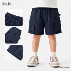 Quần short quần kaki đùi phối túi hộp 2 bên cho bé trai đi chơi đi học size 9 tới 28kg BERNIE T1225Q33
