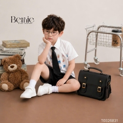 Set sơ mi 3CT Little Charm cho bé trai áo sơ mi và quần short kèm cà vạt rời size 9 tới 28kg BERNIE T0326B31