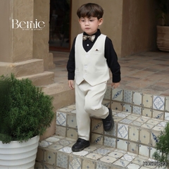 Quần dài quần âu chất chéo tuyết màu be cho bé trai phong cách thanh lịch size 9kg tới 25kg  BERNIE H0726Q12