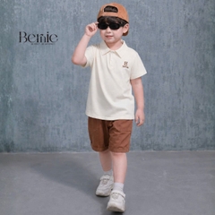 Áo thun áo polo thêu Bear nhiều màu cho bé trai đi học đi chơi size 9 đến 27kg BERNIE H0526A13Đ