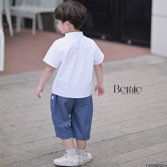 Quần ngố quần lửng chất bò giấy mềm phối túi cho bé trai size từ 1 đến 6 tuổi BERNIE KIDS H0526Q02