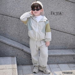 Set bộ gió thể thao phối màu năng động kèm quần dài cho bé trai size 9kg tới 25kg BERNIE KIDS T1025B16