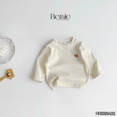 Áo thun cổ tròn áo cotton bozip thu đông dài tay thêu cún nhiều màu cho bé trai bé gái size 9 đến 25kg BERNIE H0826A02