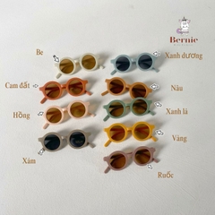 Kính râm tròn , kính chống bụi, kính trắng, kính thời trang trẻ em Hàn Quốc bé trai bé gái màu trắng , vàng , hồng , xanh , nâu , ruốc , cam đất  cho bé 1 đến 6 tuổ