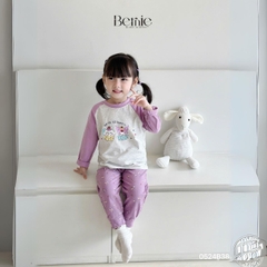 Set bộ thun dài thu đông cotton họa tiết hoạt hình cho bé gái đi chơi đi học 1 đến 7 tuổi BERNIE 0524B38