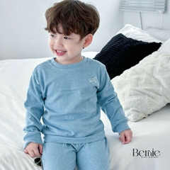 Set bộ thun  bozip dài tay thêu ngực cho bé trai phong cách hàn quốc size 1 đến 7 tuổi BERNIE 0724B04