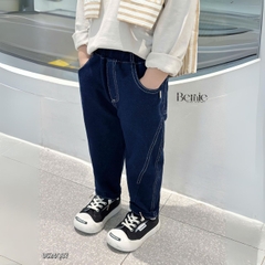 Quần dài quần denim phối chỉ nổi cho bé trai phong cách sành điệu 1 đến 7 tuổi BERNIE 0624Q37
