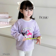 Set bộ dài tay bèo quần legging họa tiết hoạt hình cho bé gái đi chơi đi học 1đến 7t BERNIE 0724B32