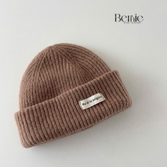 Mũ len tag chữ giữ ấm cho bé trai bé gái unisex phong cách hàn quốc 1 đến 5 tuổi BERNIE kids
