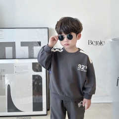 Set bộ thể thao tay dài phối màu chất da cá họa tiết 92 cho bé trai size 1 đến 7 tuổi BERNIE T1024B03