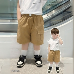 Quần short quần kaki đùi phối túi hộp 1 bên cho bé trai đi chơi đi học size 9 tới 28kg BERNIE P1124Q51