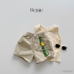 Quần short quần kaki đùi phối túi hộp 1 bên cho bé trai đi chơi đi học size 9 tới 28kg BERNIE P1124Q51