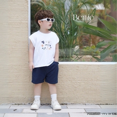 Set bộ tanktop cho bé trai áo thun tanktop họa tiết hình in cute kèm quần short jean 9kg đến 28kg BERNIE P0225B21