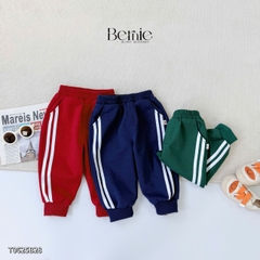 Set bộ dài thể thao unisex họa tiết hình in Double kèm quần dài cho bé trai bé gái size 9 tới 28kg BERNIE T0625B35