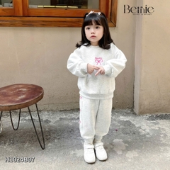 Set bộ dài nỉ bông họa tiết sinh nhật dễ thương cho bé gái từ 9kg tới 25kg BERNIE KIDS 0824B25