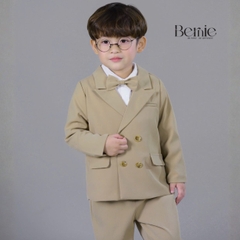 Set bộ vest hoàng gia 6 chi tiết dài tay màu nâu bé trai đi tiệc đi sự kiện size 9 tới 28kg BERNIE H0725B71