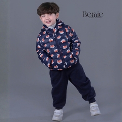 Áo khoác gió chần bông kèm nón nhiều màu cho bé trai bé gái size 11kg tới 25kg BERNIE T0125A25