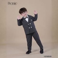  Set vest chéo 4 khuy công tử kèm nơ thêu huy hiệu cho bé trai 1 đến 7 tuổi BERNIE H0725B83