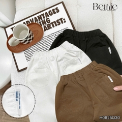 Quần kaki dài phối dây đính tag cho bé trai dáng baggy phong cách Hàn quốc size 9 tới 28kg BERNIE H0825Q30