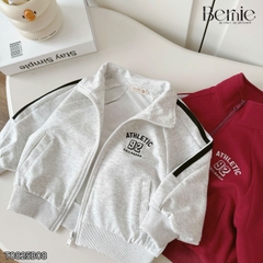 Set bộ thể thao khóa kéo cổ đứng kèm quần bo chun Athletic cho bé trai bé gái size 1 đến 7 tuổi BERNIE T0825B08