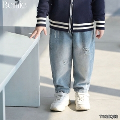 Quần jean dài quần denim dáng baggy xước cho bé trai Style hàn quốc size 11 tới 28kg BERNIE T1125Q52