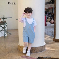  Set Yếm ngắn kèm áo thun Gấu Bóng chày cho bé trai bé gái unisex phong cách hàn quốc size 1 đến 7 tuổi BERNIE H1025B10Đ