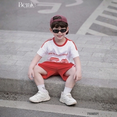 Set bộ bé trai tay ngắn phong cách thể thao họa tiết in chữ và số 23 kèm quần short size 9 tới 28kg BERNIE T1025B71