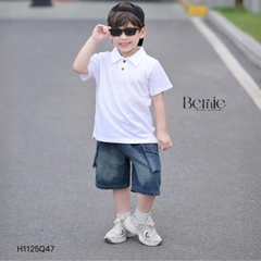 Quần short quần jean túi hộp cho bé trai đi chơi đi học size 11kg tới 28kg BERNIE KIDS H1125Q47