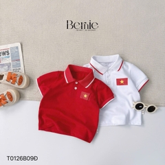 Áo thun polo Lá cờ đỏ sao vàng em bé Việt Nam tay ngắn unisex bé trai bé gái 9-28kg BERNIE H0725A41