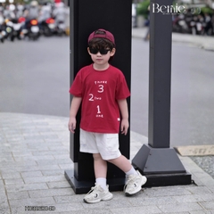 Set bộ thể thao Football cho bé trai áo tay ngắn họa tiết in chữ và số 10 kèm quần short size 9 tới 28kg BERNIE H1125B36
