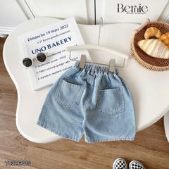  Quần short quần jean thêu Cún dễ thương cho bé trai đi chơi đi học size 11kg tới 28kg BERNIE KIDS T0326Q15