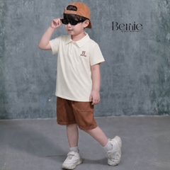 Áo thun áo polo thêu Bear nhiều màu cho bé trai đi học đi chơi size 9 đến 27kg BERNIE H0526A13Đ