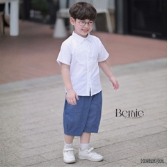 Quần ngố quần lửng chất bò giấy mềm phối túi cho bé trai size từ 1 đến 6 tuổi BERNIE KIDS H0526Q02