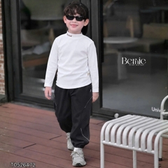 Áo thun cố lọ áo giữ nhiệt cổ 3 phân dài tay Minimal cho bé trai bé gái chất thun cotton 9 đến 28kg BERNIE T0526A72
