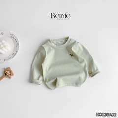 Áo thun cổ tròn áo cotton bozip thu đông dài tay thêu cún nhiều màu cho bé trai bé gái size 9 đến 25kg BERNIE H0826A02