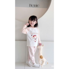 Set bộ thun dài thu đông cotton họa tiết hoạt hình cho bé gái đi chơi đi học 1 đến 7 tuổi BERNIE 0524B38