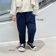 Quần dài quần denim phối chỉ nổi cho bé trai phong cách sành điệu 1 đến 7 tuổi BERNIE 0624Q37