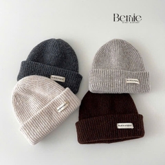 Mũ len tag chữ giữ ấm cho bé trai bé gái unisex phong cách hàn quốc 1 đến 5 tuổi BERNIE kids