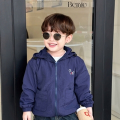 Áo khoác gió có mũ họa tiết nhiều màu unisex cho bé trai bé gái size 1 đến 7 tuổi BERNIE 24A017