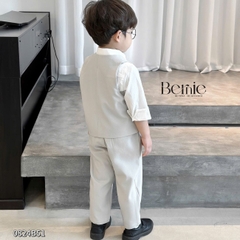 Set đồ vest gile dài công tử cổ V 3 chi tiết phong cách hàn quốc cho bé trai 1 đến 7 tuổi Bernie 0824B51