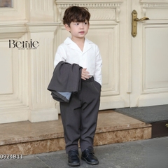Set bộ vest cho bé trai áo vest quần âu dài kèm áo sơ mi trắng lịch lãm 1 đến 7 tuổi BERNIE H0924B11