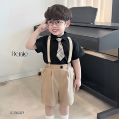 Set vest gile công tử hàn quốc cho bé trai thôi nôi sinh nhật đi tiệc 1 đến 7 tuổi BERNIE H1024B27