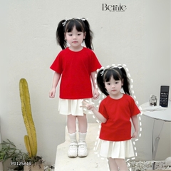 Áo thun unisex tay ngắn raplang chất cotton cho bé mặc đi học đi chơi 1 tới 7 tuổi BERNIE 0624A03