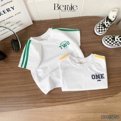 Set bộ thể thao tay raplang phối sọc viền màu kèm quần short cho bé trai size 9 tới 25kg BERNIE H0425B50