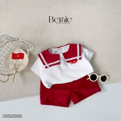 Set thủy thủ bé trai bé gái học sinh thêu lá cờ đỏ yêu nước Việt Nam 1 đến 8 tuổi Bernie H0625B08