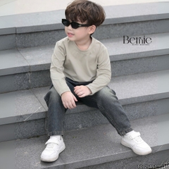 Áo thun áo phông trơn tay dài nhiều màu unisex cho bé trai bé gái đi học đi chơi 9kg đến 27kg BERNIE T0725A51