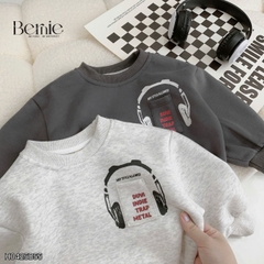 Set bộ nỉ dài tay họa tiết Headphone kèm quần dài cho bé trai size 9 tới 28kg BERNIE T0625B35